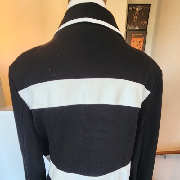 INC BLK WHT Striped Peacoat 2X - Picture 11 of 12